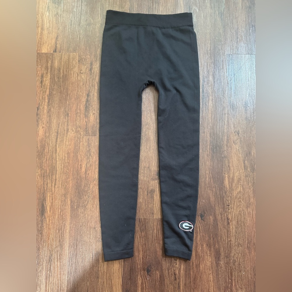 Women’s ZooZatz Georgia Bulldogs Black Fleece Leggings Size (Small / Medium)